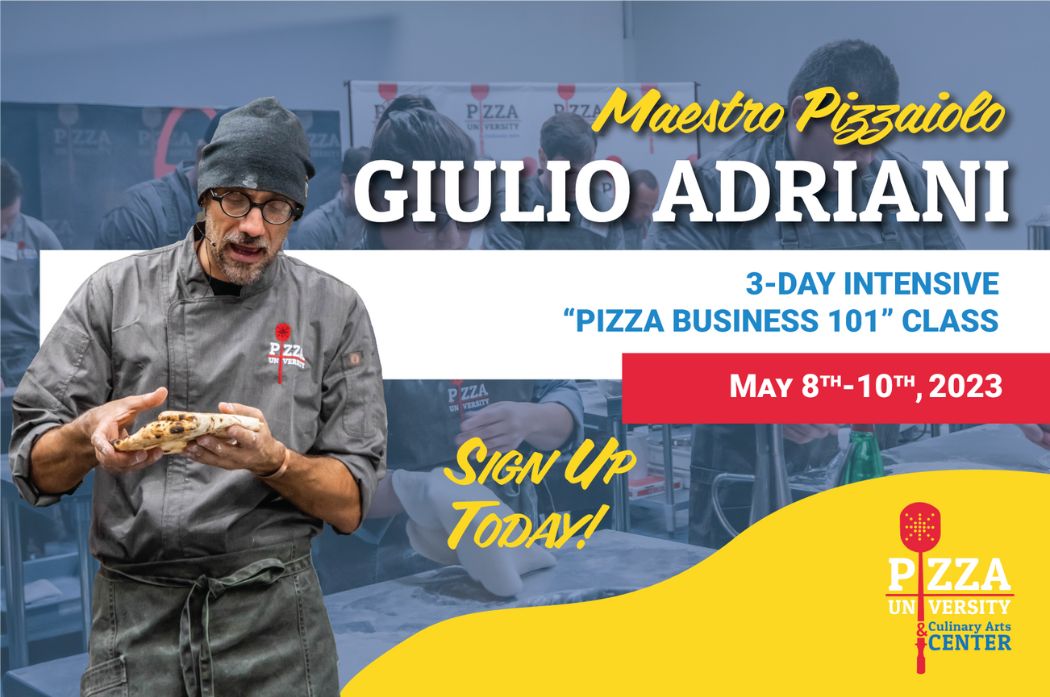giulio adriani professional pizza making class at pizza university